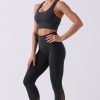 Women's Workout Outfit 2 Pieces Seamless Yoga Leggings with Sports Bra Black