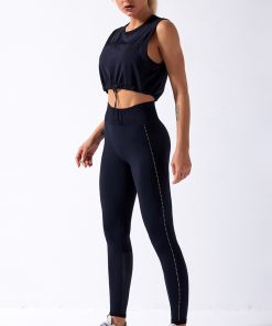 Casual Active Sports Top Seamless Yoga Leggings