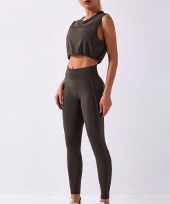 Casual Active Sports Top Seamless Yoga Leggings