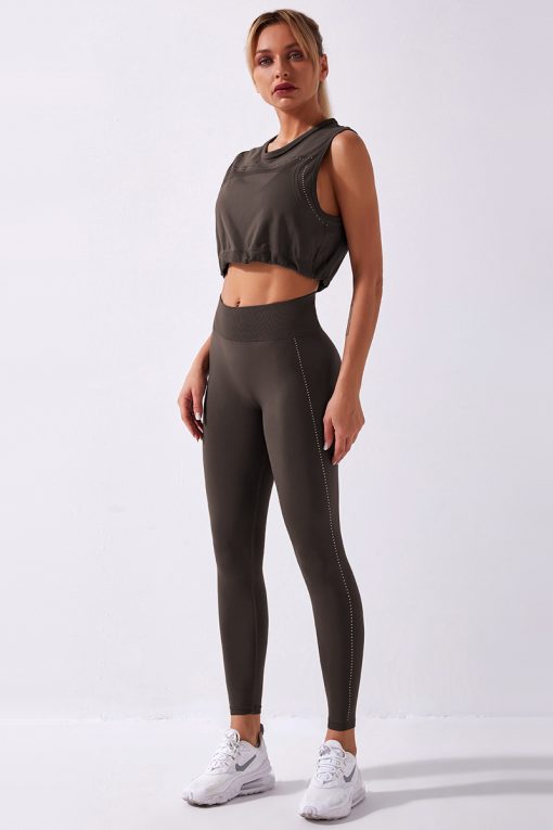 Casual Active Sports Top Seamless Yoga Leggings